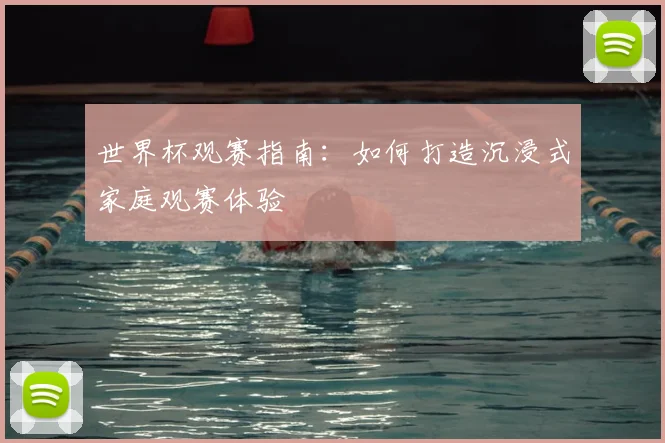 世界杯观赛指南:如何打造沉浸式家庭观赛体验